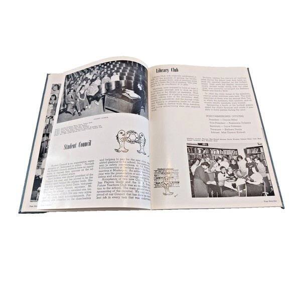 Vintage 1955 MUSKEGON HEIGHTS MI HIGH SCHOOL Photo Annual YEARBOOK The Oaks - Picture 6 of 16